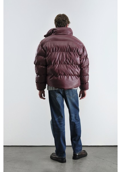 Şişme Deri Bordo Mont modelleri