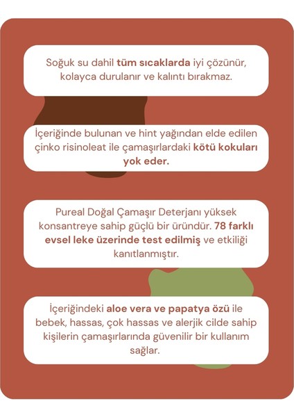 Doğal Çamaşır Deterjanı - 30 Yıkama - Kokulu