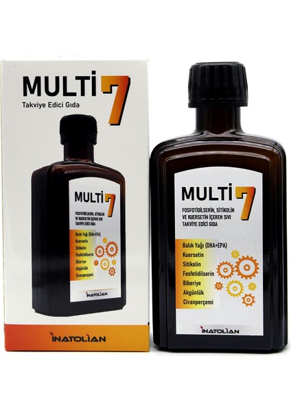 Multi7 Fosfotidilserin, Balık Yağı, Sitikolin Içeren Sıvı Takviye Edici Gıda