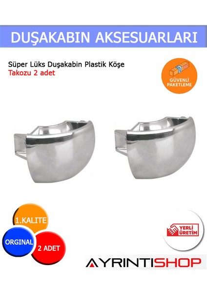 Ayrıntıshop Duşakabin Köşe Plastik Takozu Lüx Seri 2 Adet