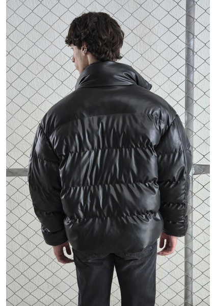 Şişme Deri Siyah Mont modelleri