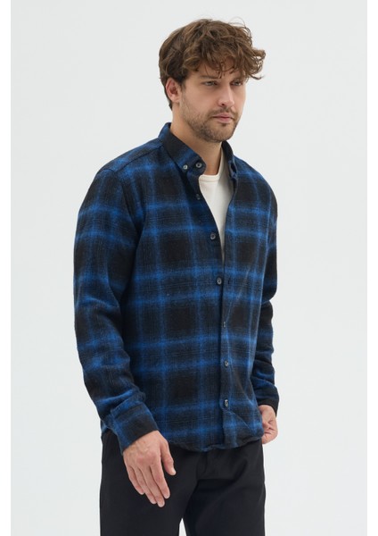 Erkek Siyah Beyaz Flanel Oduncu Gömlek - Cepsiz, Kalın Kışlık Uzun Kollu Gömlek modelleri