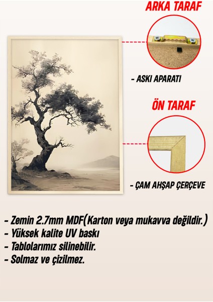 🌿 Doğanın Estetiği ile Evinizi Buluşturun: Çerçeveli 3'lü Tablo Seti 🎋 CRV1104 23 x 32