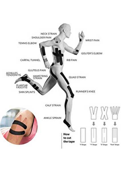 Kinezyo Bant Kinesiolog Tape Profesyonel Kalite Medikal Standartlara Uygun 5 cm x 5 m modelleri