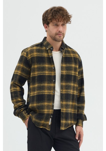 Erkek Siyah Beyaz Flanel Oduncu Gömlek - Cepsiz, Kalın Kışlık Uzun Kollu Gömlek modelleri