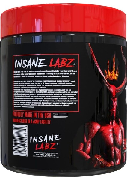 Hellboy Psychotic Preworkout Nitric Oxide Boosts Focus Energy 35 Servis modelleri