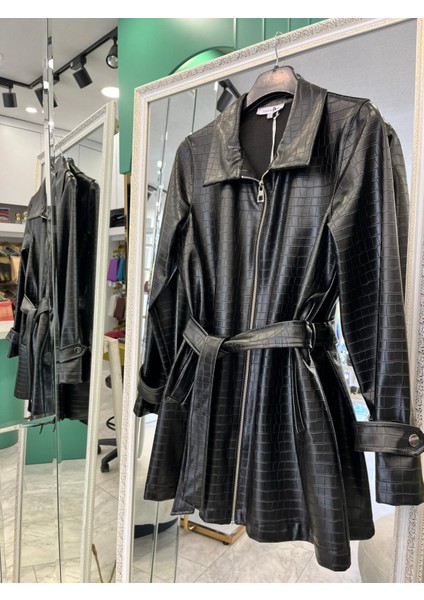 Hale Mystique Deri Ceket - Siyah - 2