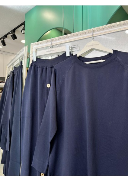 Adn Ince Triko Etekli Takım - Lacivert - 1 fiyatları