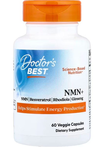 Nmn+ Nicotinamide Resveratrol 60 Veggie Caps