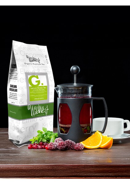 Limonlu Yeşil Çay & French Press Seti