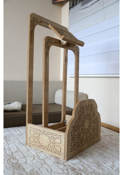 Ahşap Rahleli Seccade Askısı, Ev ve Cami Için Dekoratif Seccadelik fiyatları