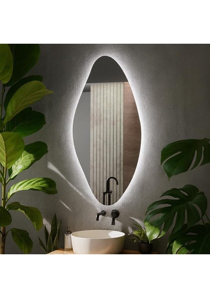 Solara LED Ayna – Organik Oval Form Duvar Aynası modelleri