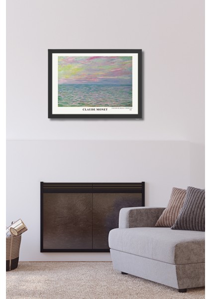 Claude Monet | Çerçeveli Mdf Sanat Tablosu | Modern Ev Ofis Dekorasyonu |