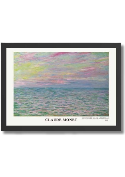 Claude Monet | Çerçeveli Mdf Sanat Tablosu | Modern Ev Ofis Dekorasyonu | fiyatları