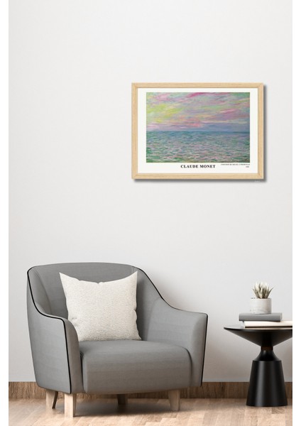Claude Monet | Çerçeveli Mdf Sanat Tablosu | Modern Ev Ofis Dekorasyonu |