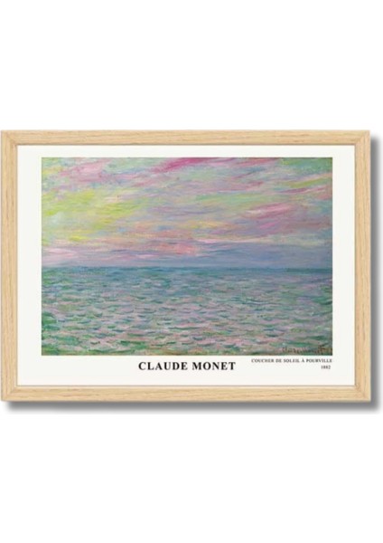 Claude Monet | Çerçeveli Mdf Sanat Tablosu | Modern Ev Ofis Dekorasyonu | fiyatları