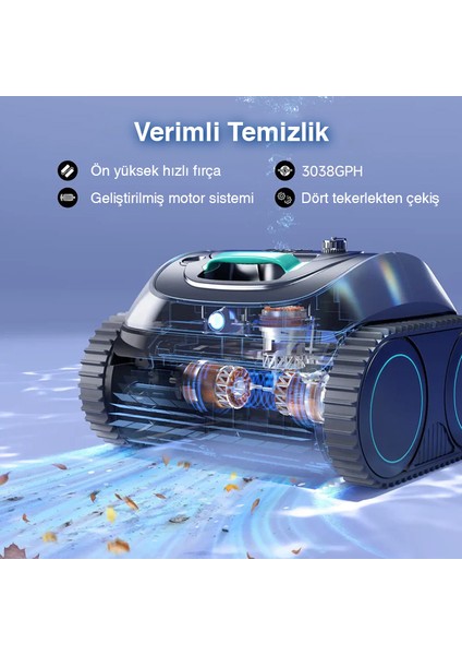 Wybot C1 Max Kablosuz 200m2 Havuz Robotu