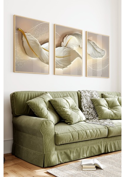 🖼️ 3'lü Çerçeveli Tablolar - Modern ve Estetik Dokunuş🖼️ CRV1097 23 x 32 fiyatları