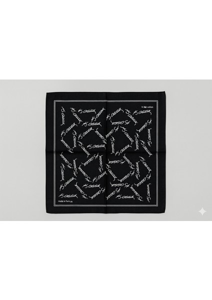 Atatürk Imzalı ve Portre Baskılı Siyah Fular/bandana 25'li | %100 Pamuk | Unisex | 10 Kasım – 29 Ekim – 19 Mayıs