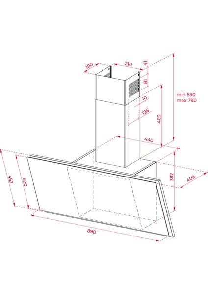 - Dvf 97670 Tbs Bk - Duvar Tipi Davlumbaz - 740 M³/h - Siyah Cam - 90 cm - 112930017 fırsatları