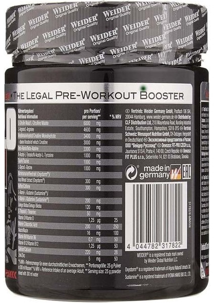 Total Rush Preworkout 375 gr fiyatları