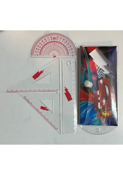 Cars Cetvel Takımı 4 Lü Set