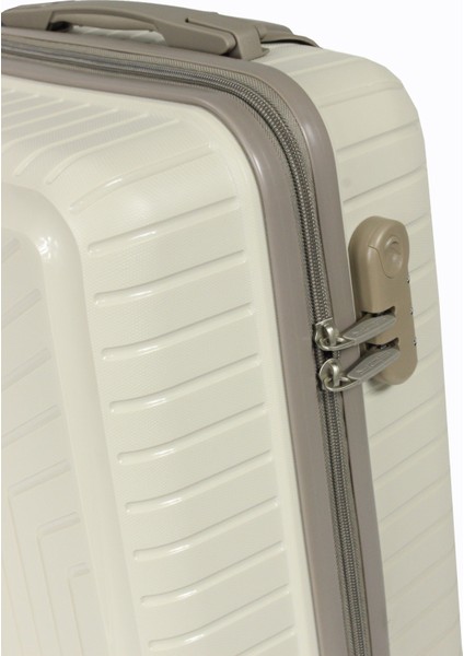 Metropolitan Sdr 103 Pp Valiz Seti - Büyük + Orta + Kabin Boy - Kemik / Gri indirimleri