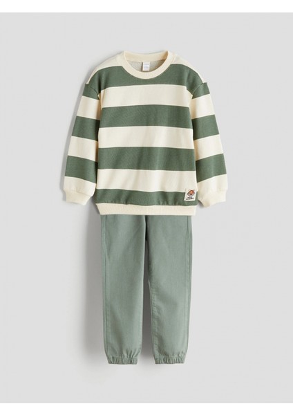 Lcw Kids Bej Erkek Çocuk Sweatshirt ve Jogger Pantolon