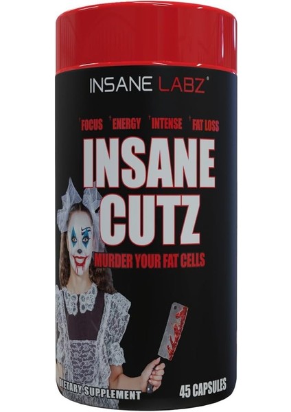 Insane Cutz Intense Cuts Fat Burner Men Women Thermogenic Weight Loss Appetite 45 Caps