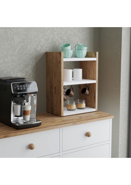 Ares Fincan Rafı Çok Amaçlı Raf, Mutfak Tezgah Üstü Düzenleyici fırsatları