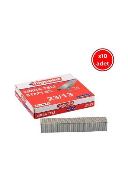 Zımba Teli No: 23/13, 1000 Adet, 10 Adet Kutu, Dayanıklı