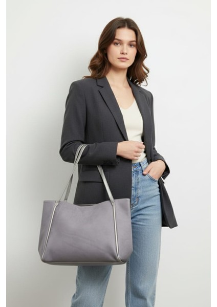 Kadın Büyük Boy Çıt Çıt Kapamalı Süet Kol ve Omuz Çift Saplı Çanta fiyatları