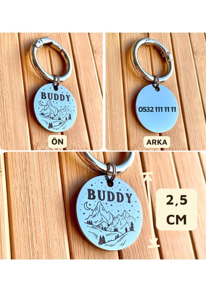 Isme Özel Çelik Kedi Köpek Isimlik Künyesi Gümüş modelleri