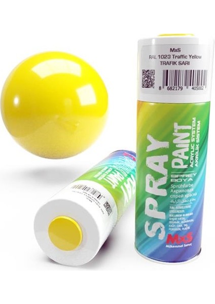 Mxs Akrilik Sprey Boya Ral 1023 Trafik Sarı modelleri