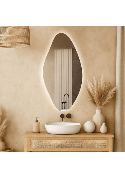 Solara LED Ayna – Organik Oval Form Duvar Aynası modelleri