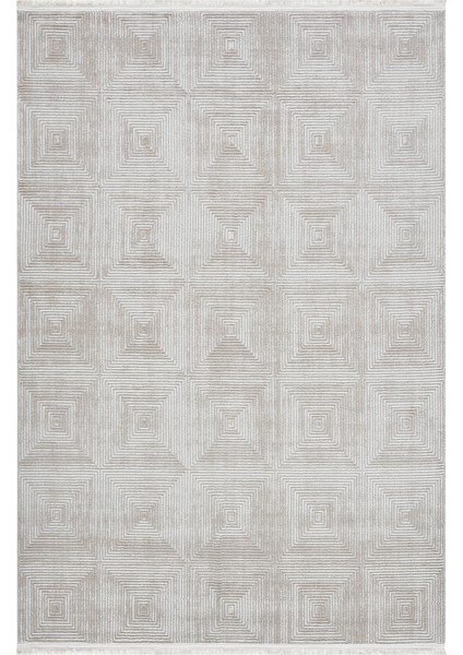 Roma Kemik Gri Halı Akrilik Halı Yumuşak Dokulu Salon Oturma Odası Yatak Odası Halısı 414