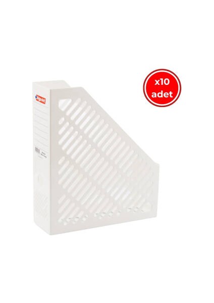 Plastik Kutu Klasör, 10 Adet, Dikey - Yatay, A4 - A5, Beyaz