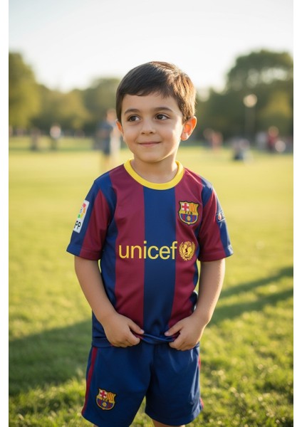 Barcelona 2011 Messi Efsane Şortlu Çorap Çocuk Forması