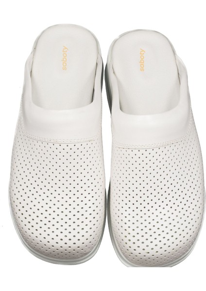 Kadın Hakiki Deri Beyaz Sabo Terlik fiyatları