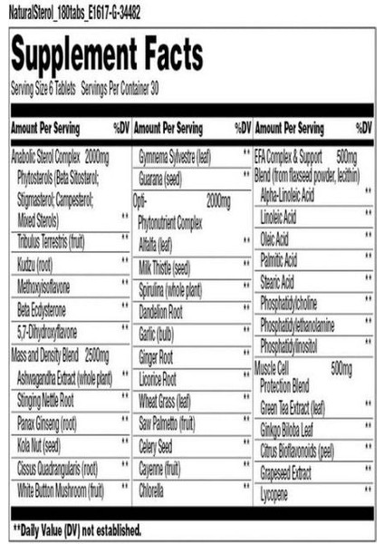 Unıversal Natural Sterol Complex 180 Tabs. fiyatları