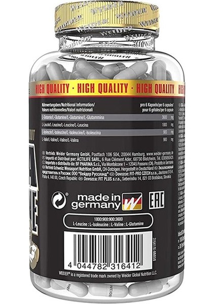 Bcaa L-Glutamine – 180 Caps fiyatları