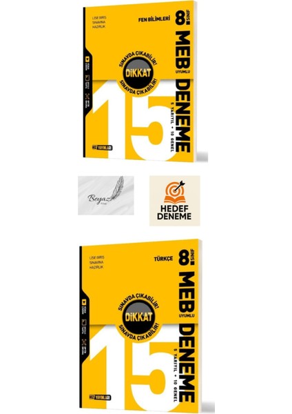 Hız 8.sınıf Meb Uyumlu Fen Bilimleri Türkçe 15 Li Deneme Hedef Deneme