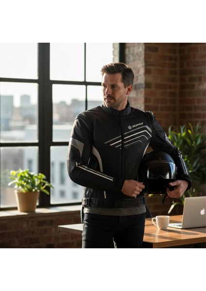 JK153 Siyah Gri Korumalı Motosiklet Mont fırsatları