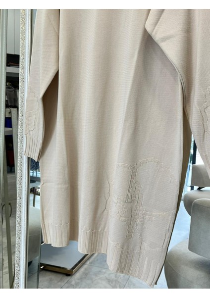 Adn Ince Triko Çiçekli Tunik - Taş - 2 indirimleri