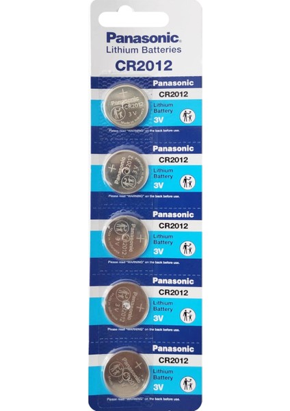 Panasonıc Pil Düğme 2012 3V 5li Paket