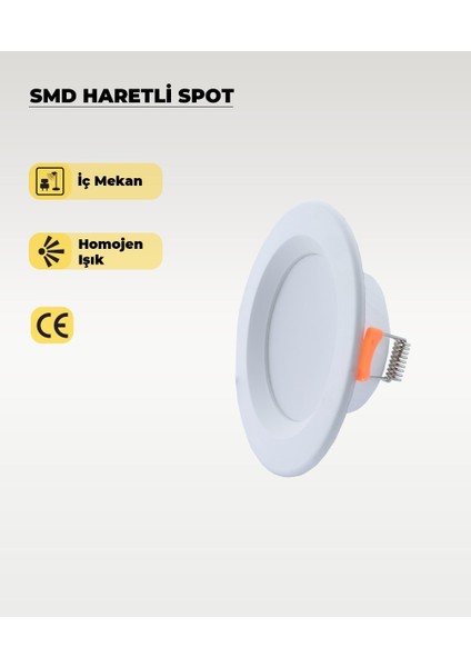 5W Smd Led Plastik Spot Beyaz Beyaz Işık 2 Adet fiyatları