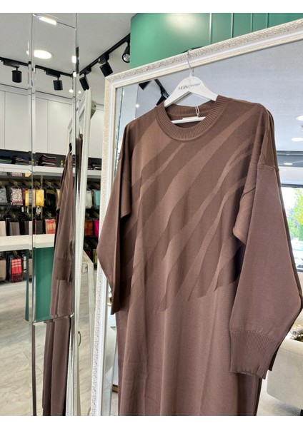 Adn Ince Triko Verev Elbise - Kahverengi - 2 fiyatları