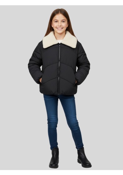 Kız Çocuk Mont 10-14 Yaş Siyah fırsatları
