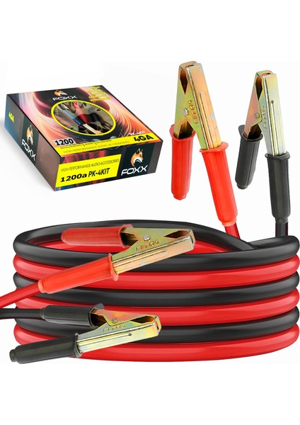 Pk-4kıt Akü Takviye Kablosu 4ga 1200 Amper 2.3mt