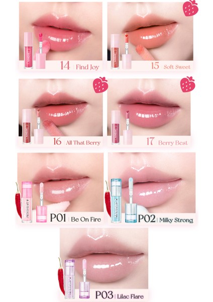 Dudaklara Dolgun ve Işıltılı Görünüm Sunan Gloss PERIPERA Ink Glasting Lip Gloss (6 Made it)